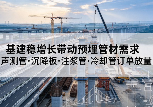 汝南基建稳增长带动预埋监测管材需求，声测管、沉降板、注浆管订单持续放量