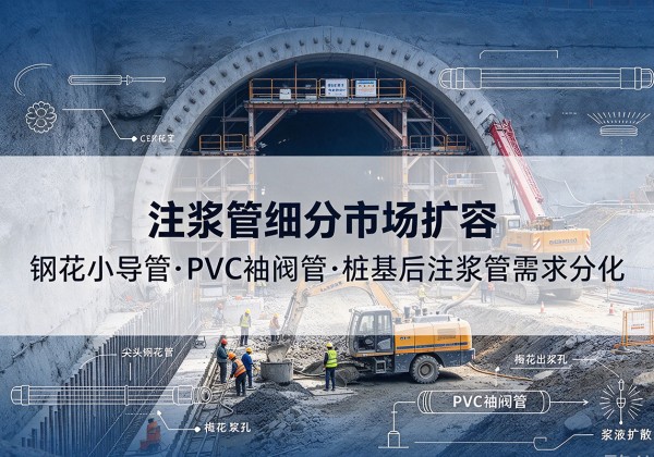 汝南注浆管细分市场扩容，隧道钢花小导管、PVC 袖阀管、桩基后注浆管需求分化